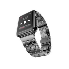 4YOU 애플워치 3/4/5/6/7/SE 크로스 메탈 밴드 (38/40/41mm 호환가능), 블랙