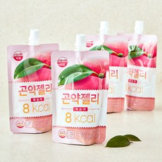 jaim 곤약젤리 복숭아, 140g, 4개