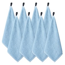 소프트터치 40수 코마사 무지 고리수건 50g, 스카이, 8개
