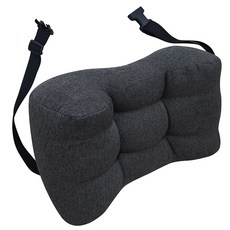 Ccumel 護腰枕 附坐墊, 尺寸40x25公分, 100%聚酯纖維, 40*25cm, 炭灰色