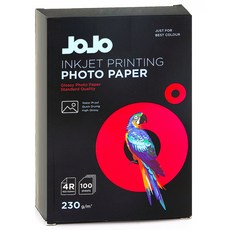 JOJO 高光澤噴墨相片紙 230g 4X6 100張, 100個