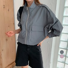 무드인더 여성용 건빵 포켓 바람막이