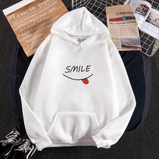 SMILE 스마일 오버핏 기모 임산부 후드티