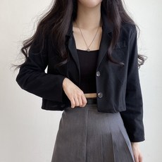여성린넨크롭자켓