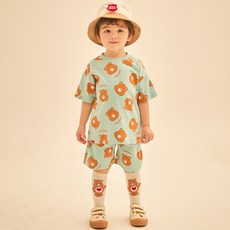 Care Bears 童款滿版圓滾滾小熊短袖居家服套裝