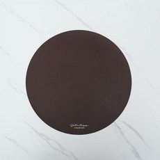 마켓피아 서양식 가죽재질 플레이스매트, 06 다크 브라운 트림, 420 x 420 x 30 mm, 1개