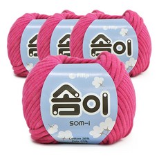 쎄비 솜이 뜨개실 65g x 4p, 511 핫핑크, 4개