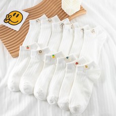 워더미 여성용 큐티 라벨 캐릭터 단목양말 12켤레 세트 W802