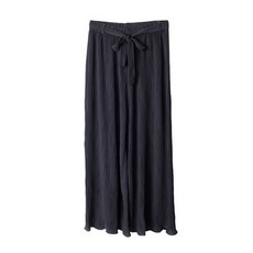 라라온 여성용 밴딩 셔링 와이드핏 팬츠