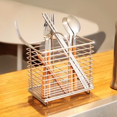 Stenfactory 長方形瀝水餐具籃, 不鏽鋼, 1個