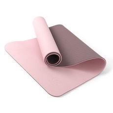 Aleaf TPE 雙面瑜珈墊 標準款 - 玫瑰粉, 1個, 淡玫瑰