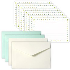 투영디자인 라운드 엣지 편지지 8p + 봉투 4p 세트, 선인장(편지지), 랜덤발송(봉투), 1세트