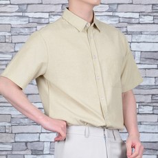 타운클로 남성용 세미 오버핏 컬러 반팔 셔츠