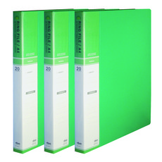 현풍 20매 칼라 링화일 인덱스 A4, 녹색, 3개