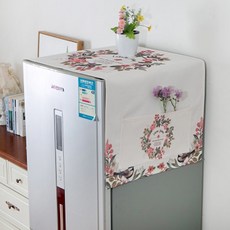 페어링 북유럽풍1 냉장고 방수 덮개 커버, 꽃무늬 E