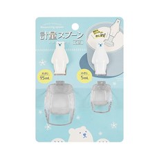 日本i.p. system白熊量匙2入(15ml/5ml) 可愛造型量匙套裝 精準測量烘焙工具, 1入