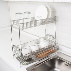 4BNK All Stainless 304擴張型餐具瀝水架 小, 銀, 1個, 第二階段