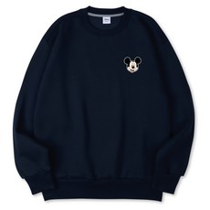 VENHIT 迪士尼米奇刺繡棉質雙面布寬鬆大尺碼大學T DNMKOM1308F