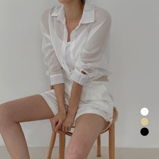 린넨크롭셔츠