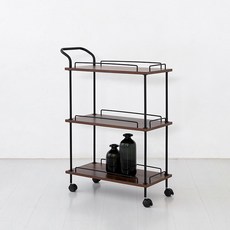 마켓비 EZBO 툴프리 트롤리 카트 3단, 코코아월넛