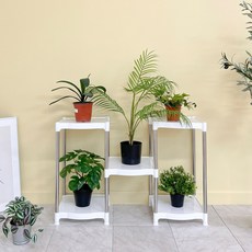 LIVING HAPPY Virtuna Plant 方形車床, 白色, 5層