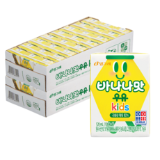 빙그레 바나나맛 우유 키즈 120ml, 48개
