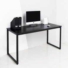 컴퓨터 책상-추천-디어 1인용 컴퓨터 스틸 책상 1500 x 600 x 720 mm, 블랙