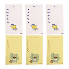 LUCALAB 海綿清單備忘錄紙 2 x 3p 一套, 睡前+兔子, 1套