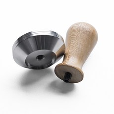 칼딘 크레마 우드 원목 핸들 커피 탬퍼 53mm, 플라타너스, 1개