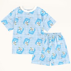 mollimelli FRIENDS 兒童乳白色短袖4分室內上下套裝