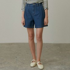 블랭크공삼 denim tuck shorts