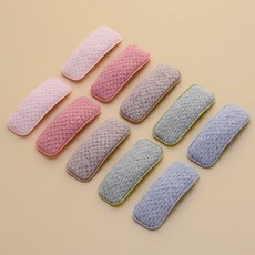 핸날 아동용 엠보 사각 똑딱핀 5종 x 2p 세트