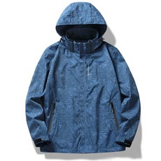 Minsung Company男士款樹葉登山連帽拉鍊外套