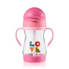 마더플레이스 유아용 트라이탄 빨대컵 260ml, 핑크