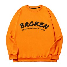 언탭트 남성용 빅사이즈 BROKEN 맨투맨 티셔츠