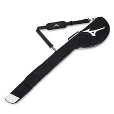 Mizuno 美津濃 AD LITE 半包高爾夫球桿袋，輕巧便攜，單肩背帶設計，黑色時尚, 黑色, 128 x 26 cm