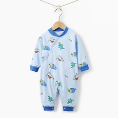 베베니즈 유아용 풀스냅 큐트패턴 긴팔 우주복