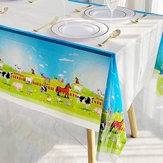 마켓피오 주방 일회용 파티 테이블보 동물친구 타입3, 1개입, 3개