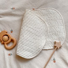 ALL FOR HOME 兒童絎縫棉質吸汗枕墊, 象牙白 23x43公分, 100%棉, 23*43cm