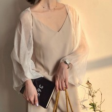 몬드스팟 여성용 샤이닝 골든 롱비치 가디건 MO475