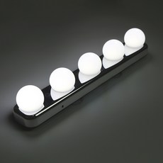 파우더룸 LED USB 화장대 조명 5구, White + Warm