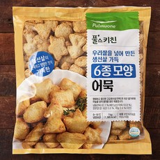 풀스키친 우리쌀을 넣어만든 생선살가득 6종모양어묵, 1kg, 1개