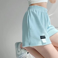 몬드스팟 여성용 와플 라벨 캐주얼 3부 숏 반바지 MO122