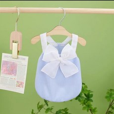 Coco studio 小狗Coco大蝴蝶結氣球背心, 藍色, 1個