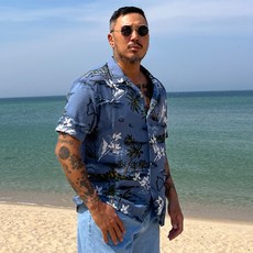 오버핏하와이안셔츠