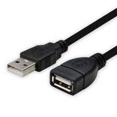 디옵텍 USB 2.0버전 연장케이블 블랙 JUSTLINK U2AF05, 1개, 50cm - 다이소usb연장케이블