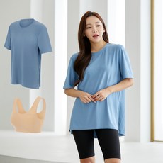 래시플 여성용 멀티플 반팔 이너 2종 세트