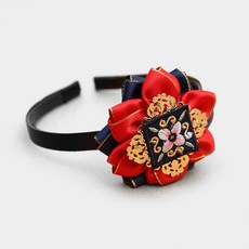 女童款韓服金飾花朵髮箍