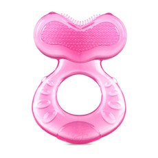 Nuby 固齒器 3個月以上, 固齒器 + 防塵蓋, 粉色, 1個