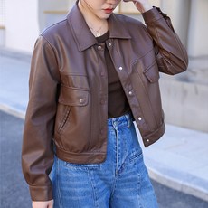 루나걸 여성용 씨엘투 레더 자켓 L24FJK072307